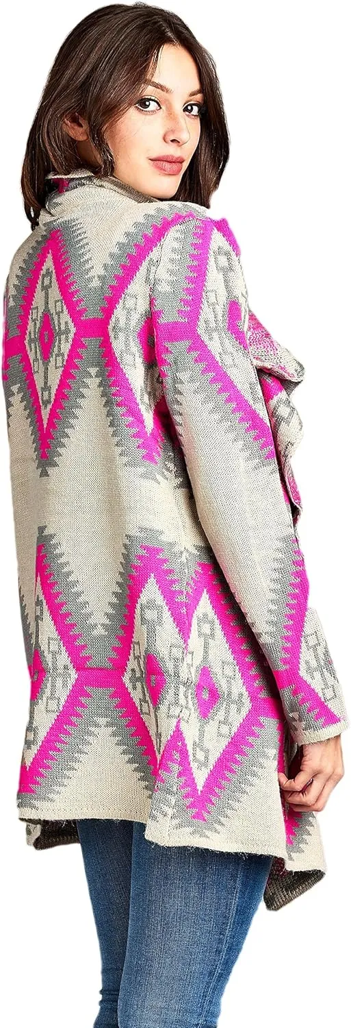 RENEEC. Women's Open Front Long Sleeve Warm Knit Chunky Winter Outwear Cardigan Sweater