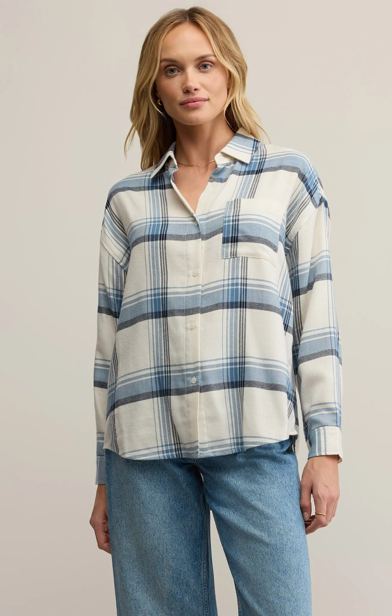River Plaid Button Up