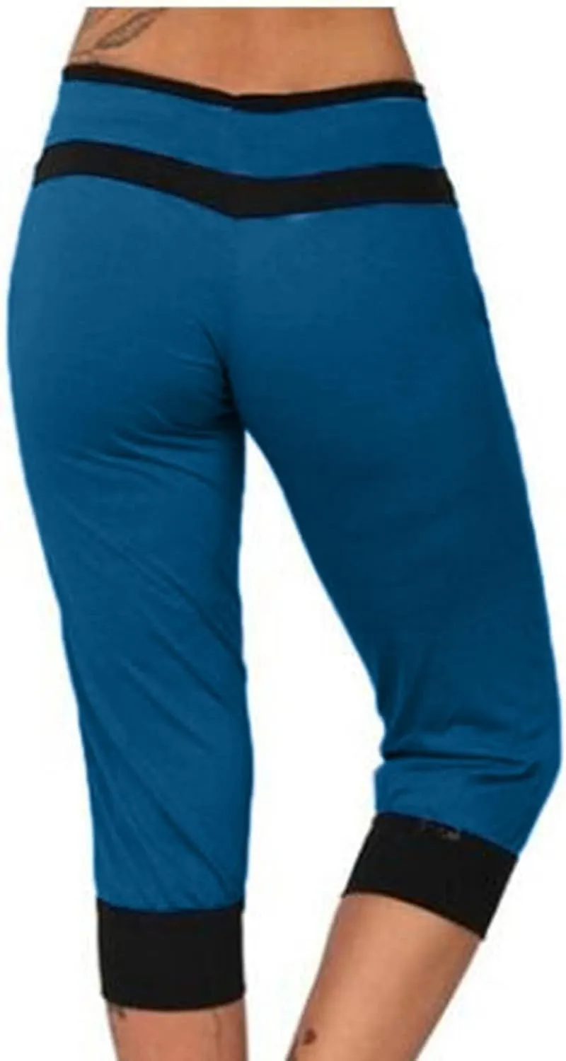 RKSTN Womens Capris for Summer 2025 Casual Yoga Gym Capri Leggings with Drawstring Shorts High Waisted Cropped Beach Pants