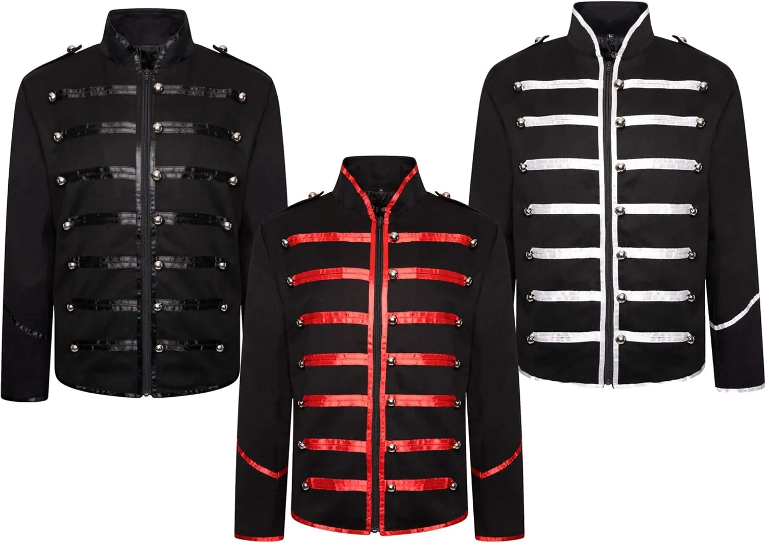 Ro Rox Marching Band Mens Drummer Military Jacket, Parade Jacket for Music Festivals, Cosplay, Halloween, Themed Parties