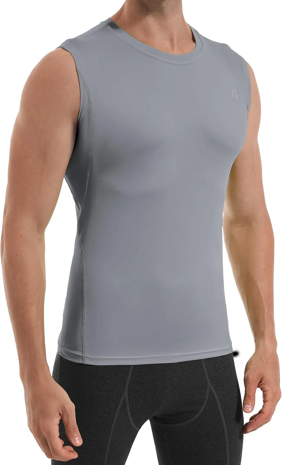 Runhit Sleeveless Compression Shirt Men Tank Top Athletic Muscle Shirts for Men