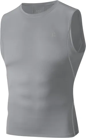 Runhit Sleeveless Compression Shirt Men Tank Top Athletic Muscle Shirts for Men