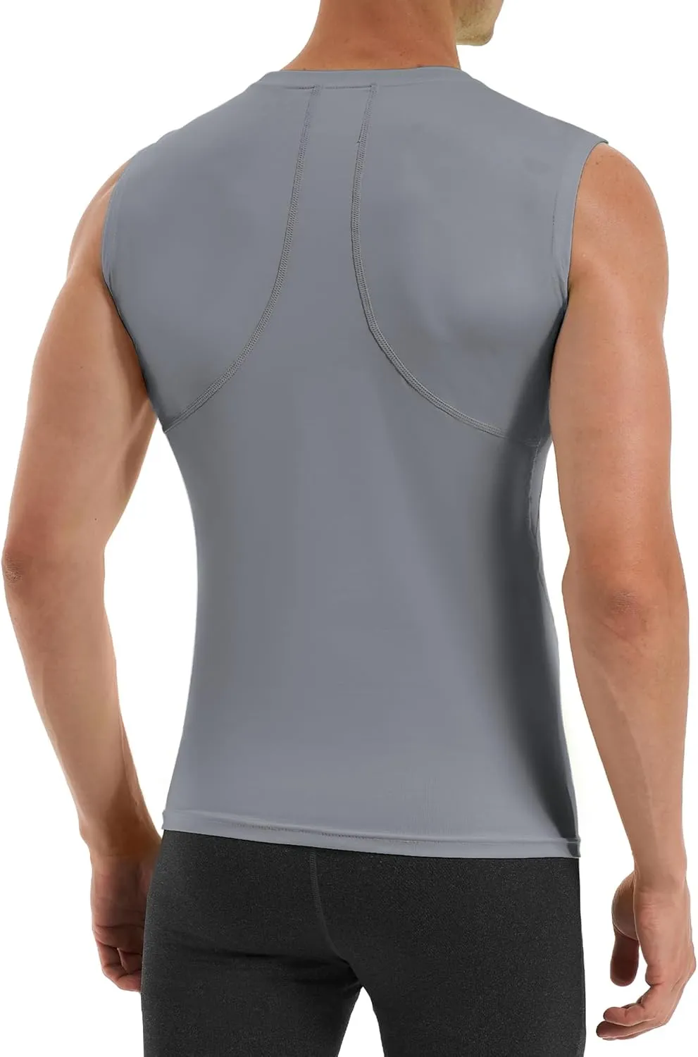 Runhit Sleeveless Compression Shirt Men Tank Top Athletic Muscle Shirts for Men