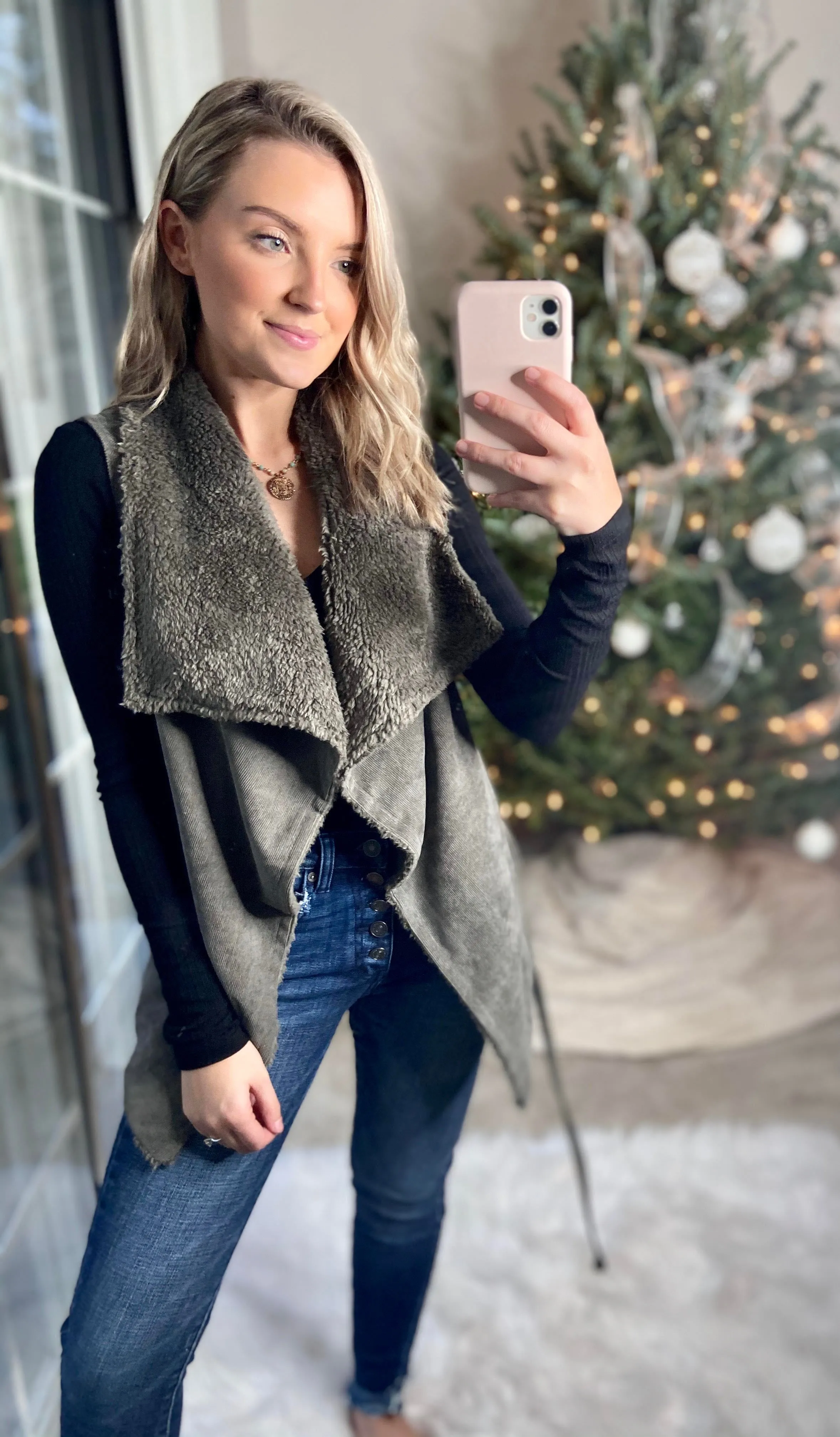 Sherpa Lined Corduroy Vest