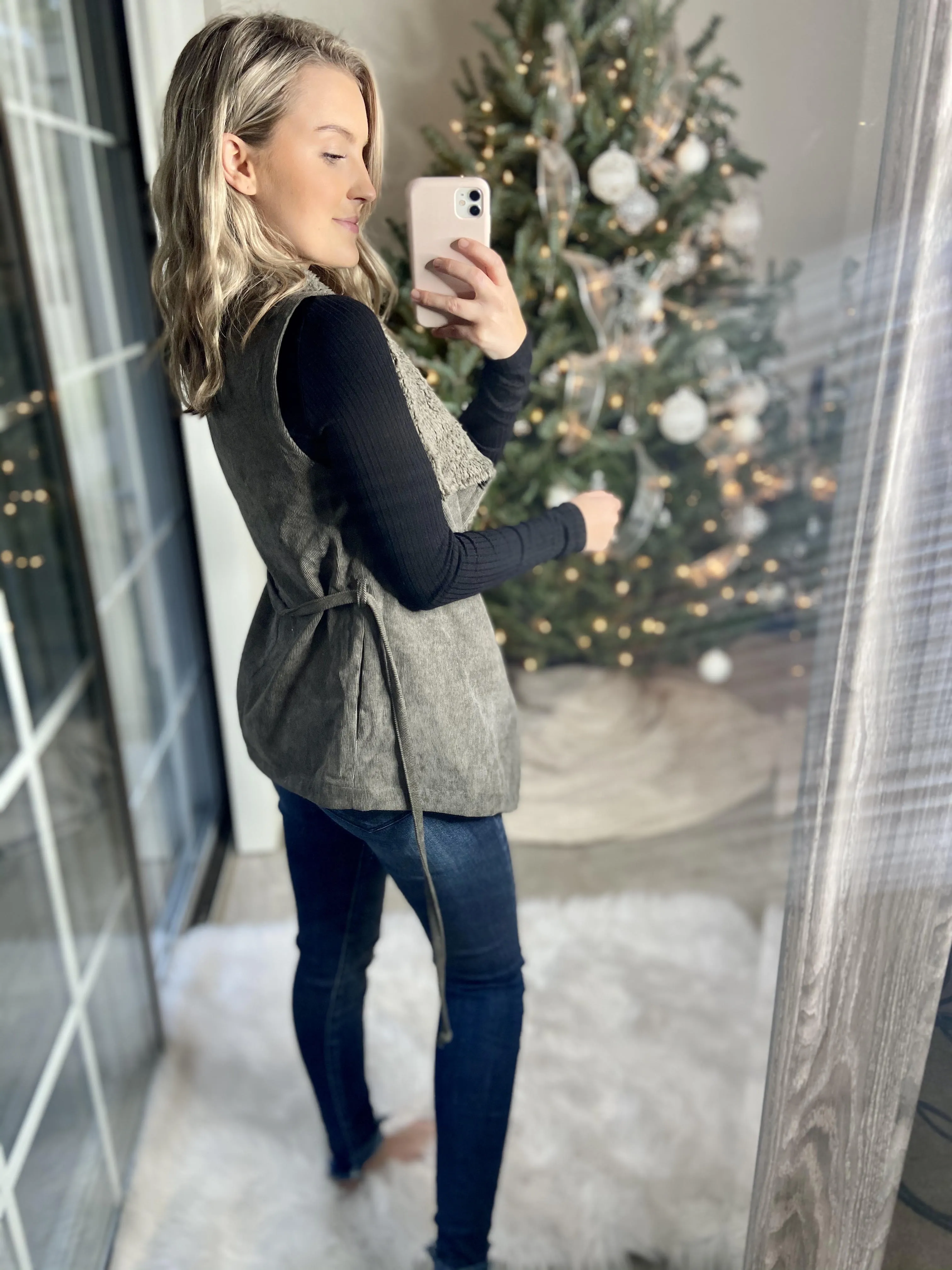 Sherpa Lined Corduroy Vest