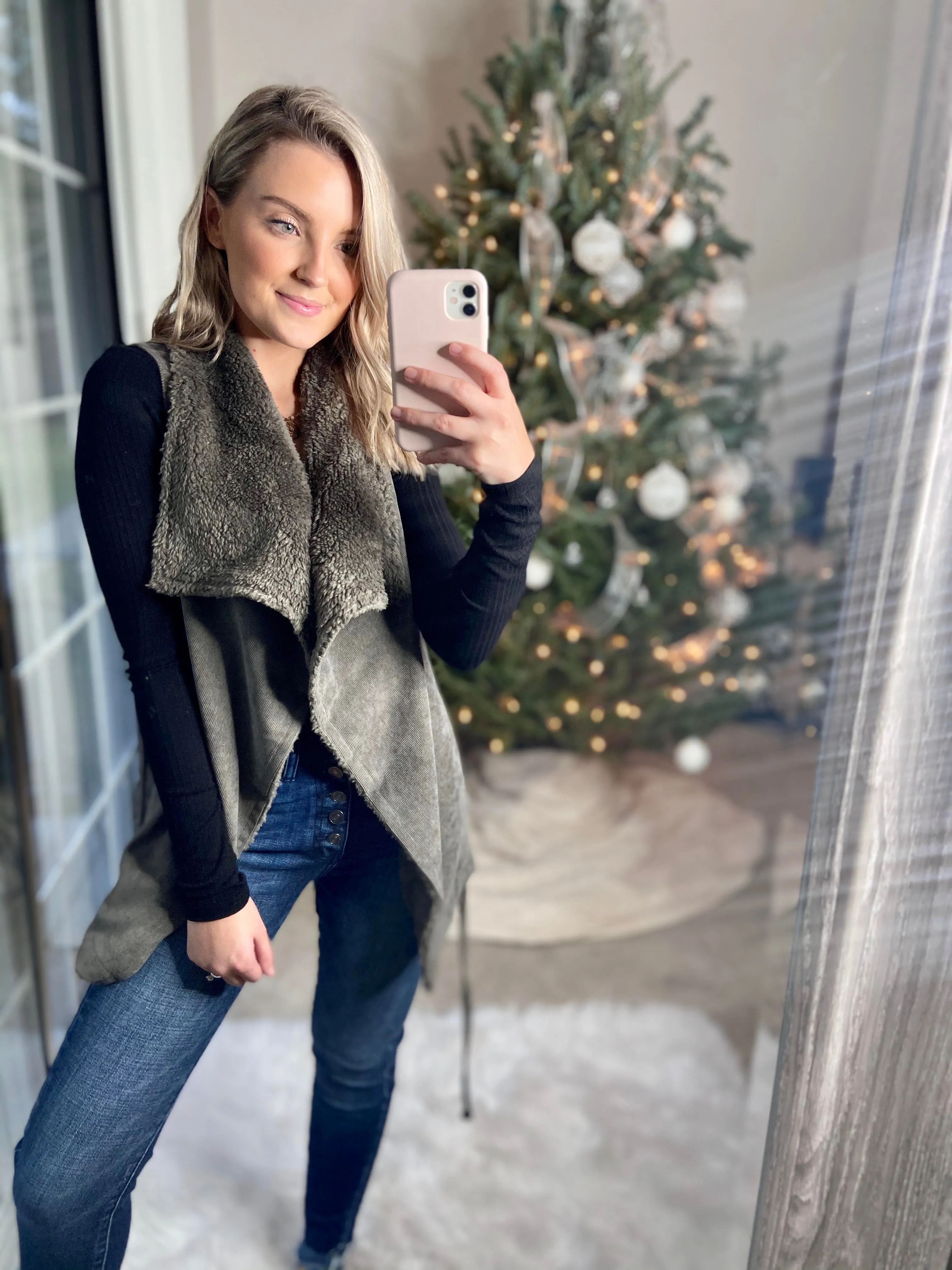 Sherpa Lined Corduroy Vest