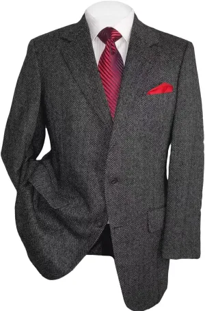 SHUZHXLZANGY Tweed Blazer Men Sport Coats and Blazers for Men Slim Fit Herringbone Suit Jacket