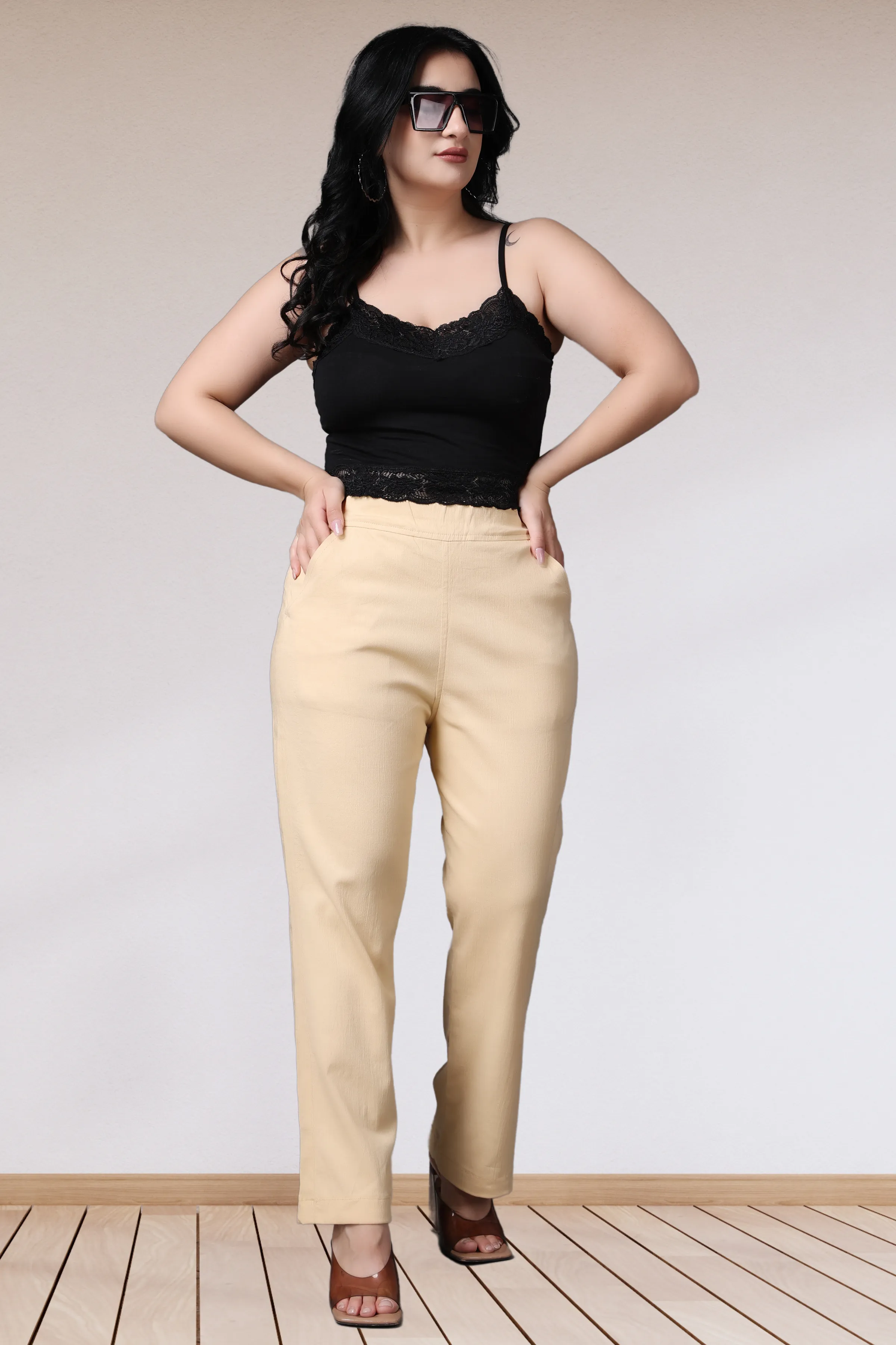 Skin Lycra Slub Pants