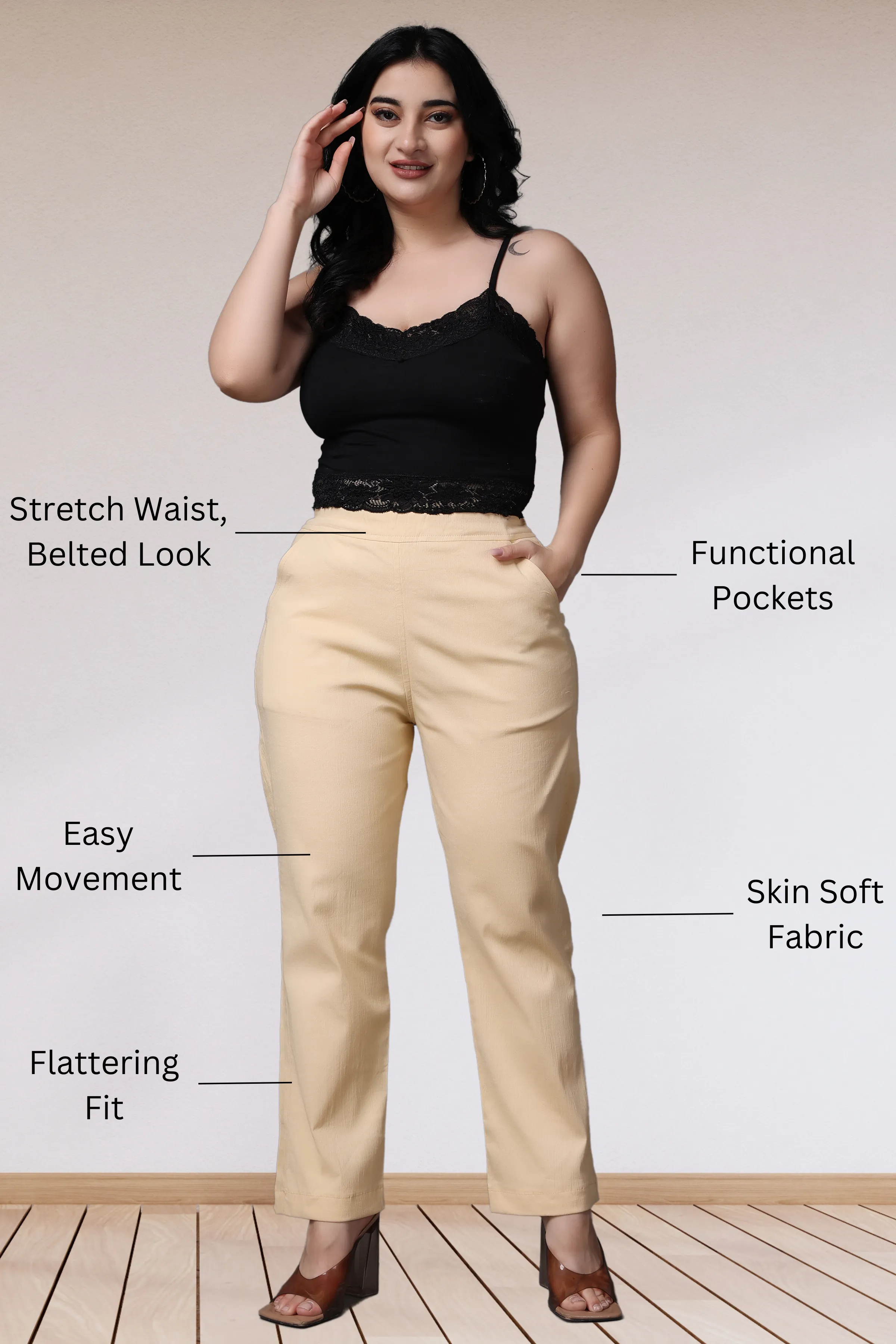 Skin Lycra Slub Pants