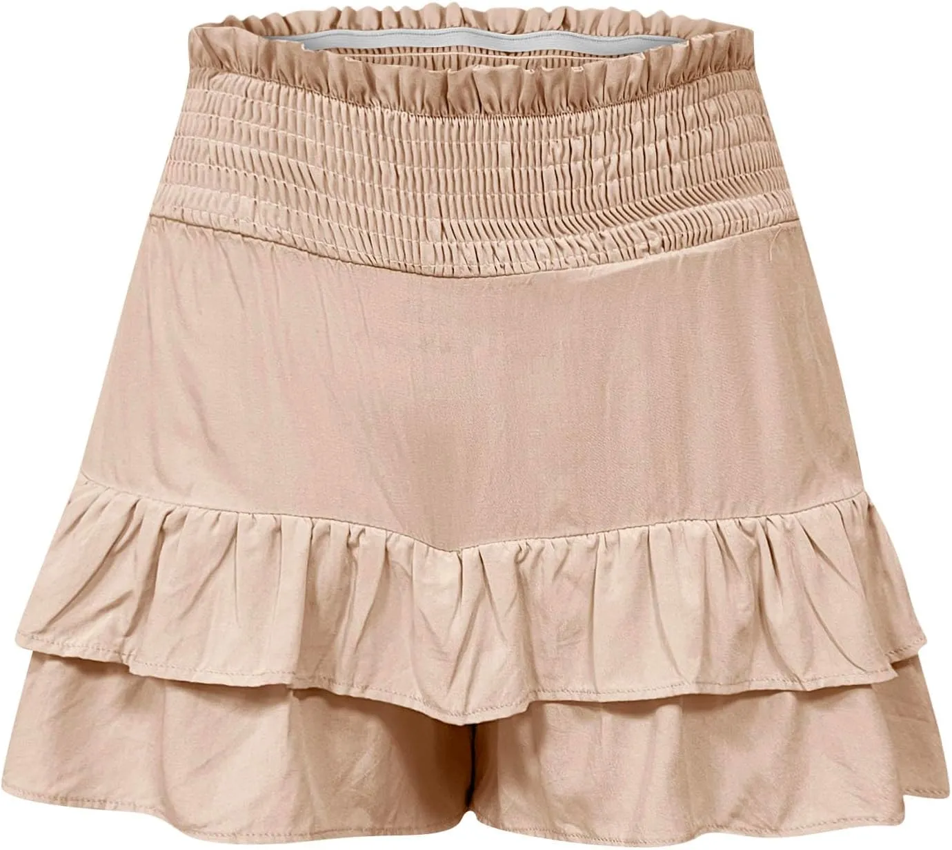 Skorts for Woman Ruched High Waisted Flowy Shorts Boho Ruffle Tiered Mini Skirts 2025 Trendy Casual Summer Outfits