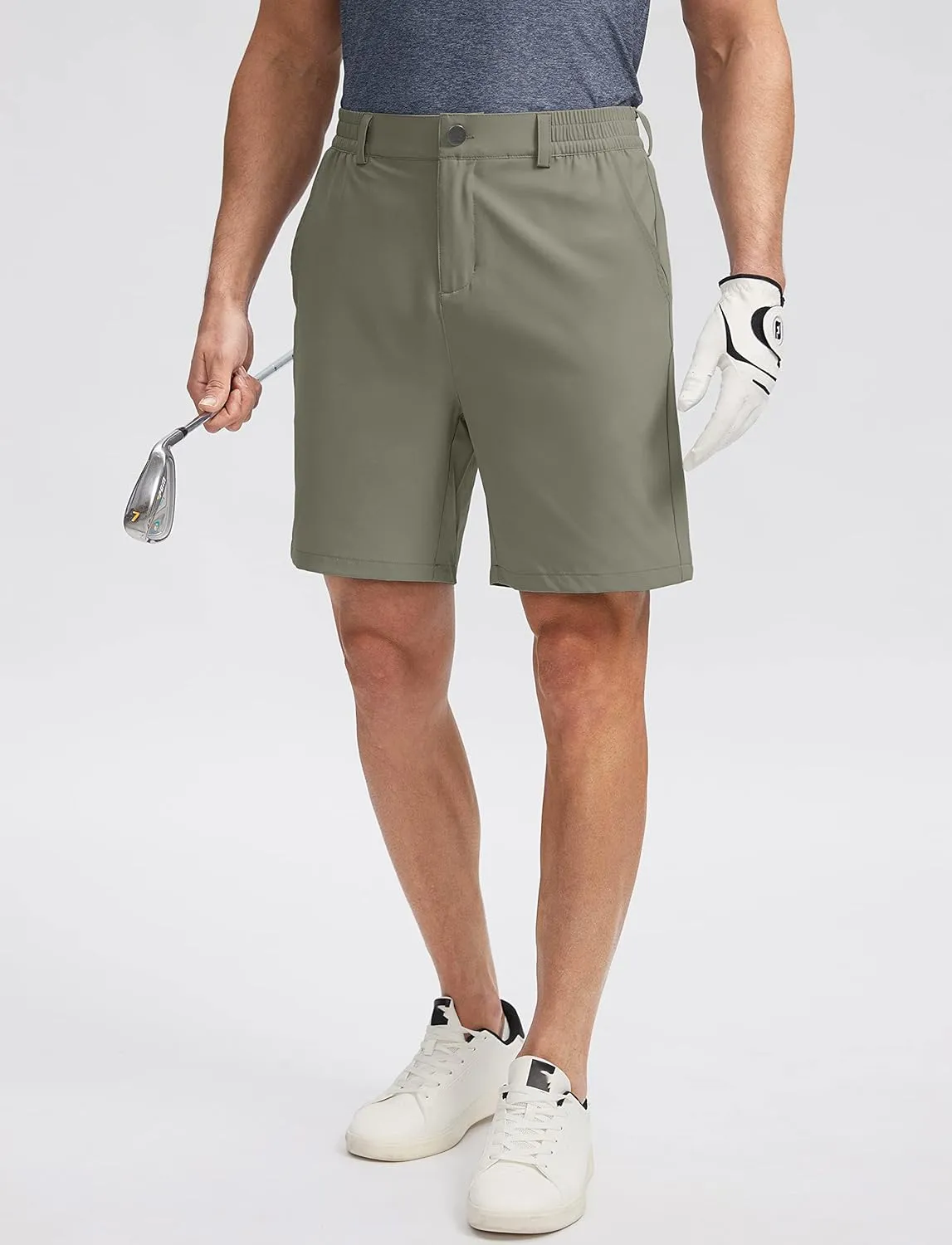 Soothfeel Men's Golf Shorts with 5 Pockets 7 Inch Stretch Lightweight Quick Dry Hiking Casual Work Dress Shorts for Men