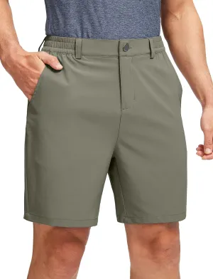 Soothfeel Men's Golf Shorts with 5 Pockets 7 Inch Stretch Lightweight Quick Dry Hiking Casual Work Dress Shorts for Men