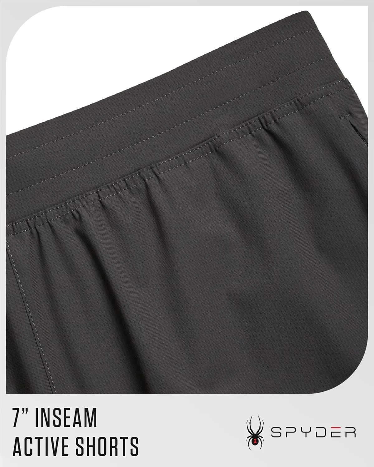 Spyder Men's Gym Shorts - Nylon Stretch 7'' Knit Active Workout Shorts with Zipper Pockets for Running, Hiking (Sizes: S-XL)