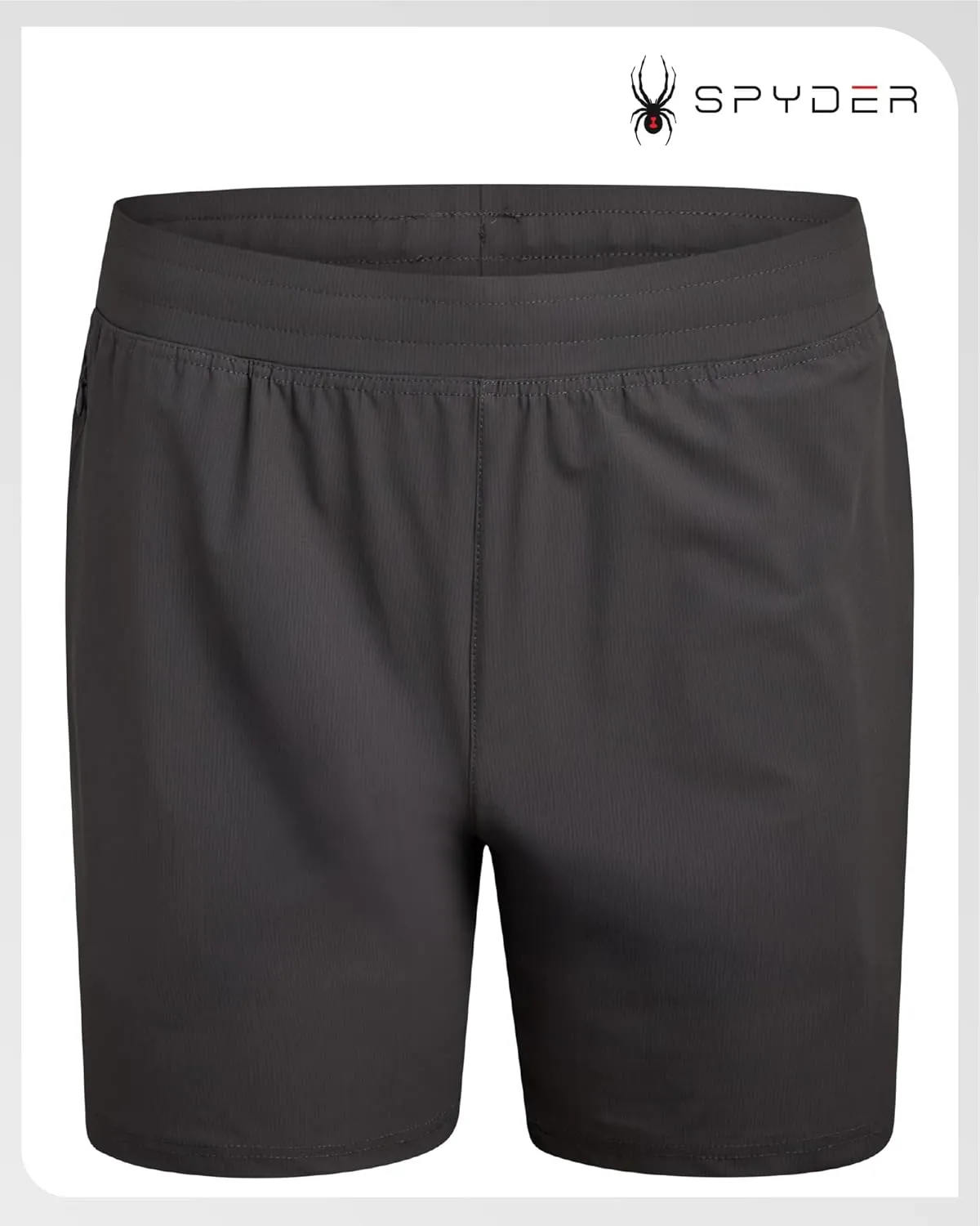 Spyder Men's Gym Shorts - Nylon Stretch 7'' Knit Active Workout Shorts with Zipper Pockets for Running, Hiking (Sizes: S-XL)