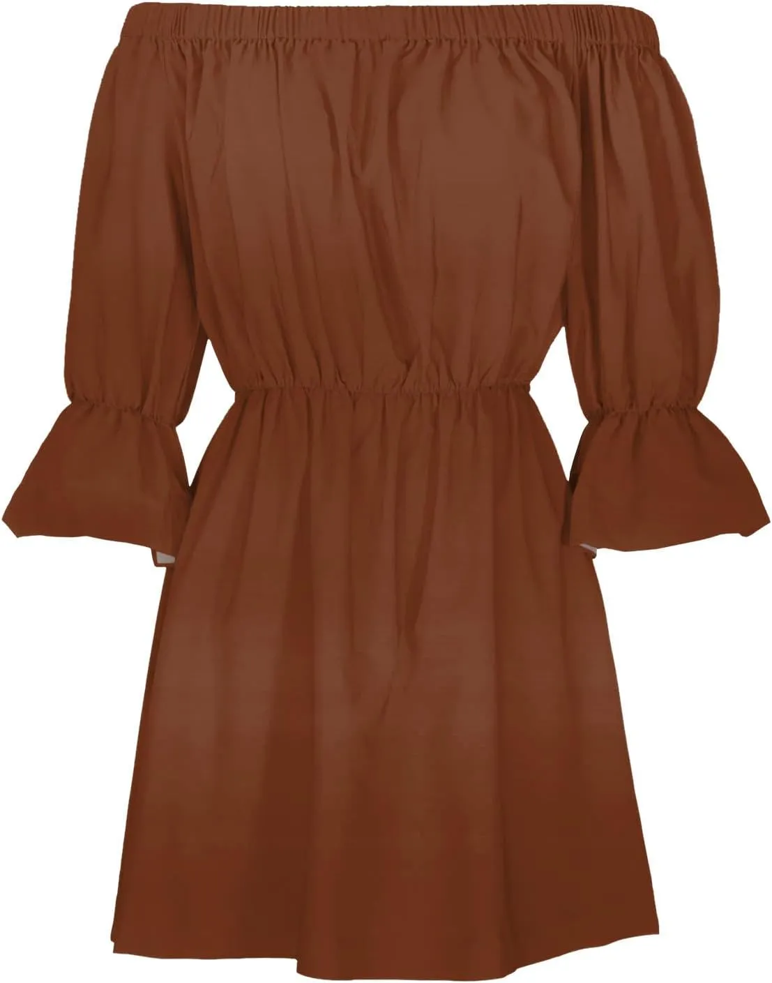 Summer Dresses for Women 2024 Off The Shoulder Ruffle Mini Dress Elastic Waist Long Sleeve Swing Boho Sun Dress