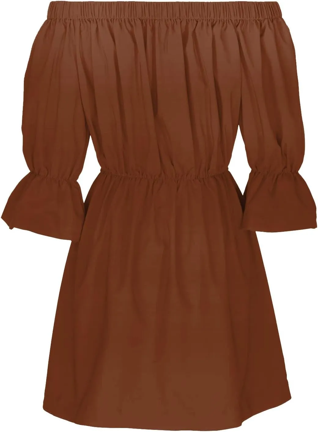 Summer Dresses for Women 2024 Off The Shoulder Ruffle Mini Dress Elastic Waist Long Sleeve Swing Boho Sun Dress