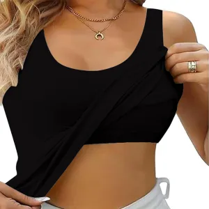 Summer Tank Tops for Women Built in Bra Spaghetti Strap Workout Yoga Shirts Basic Padded Tank Tops 2025 Clothes