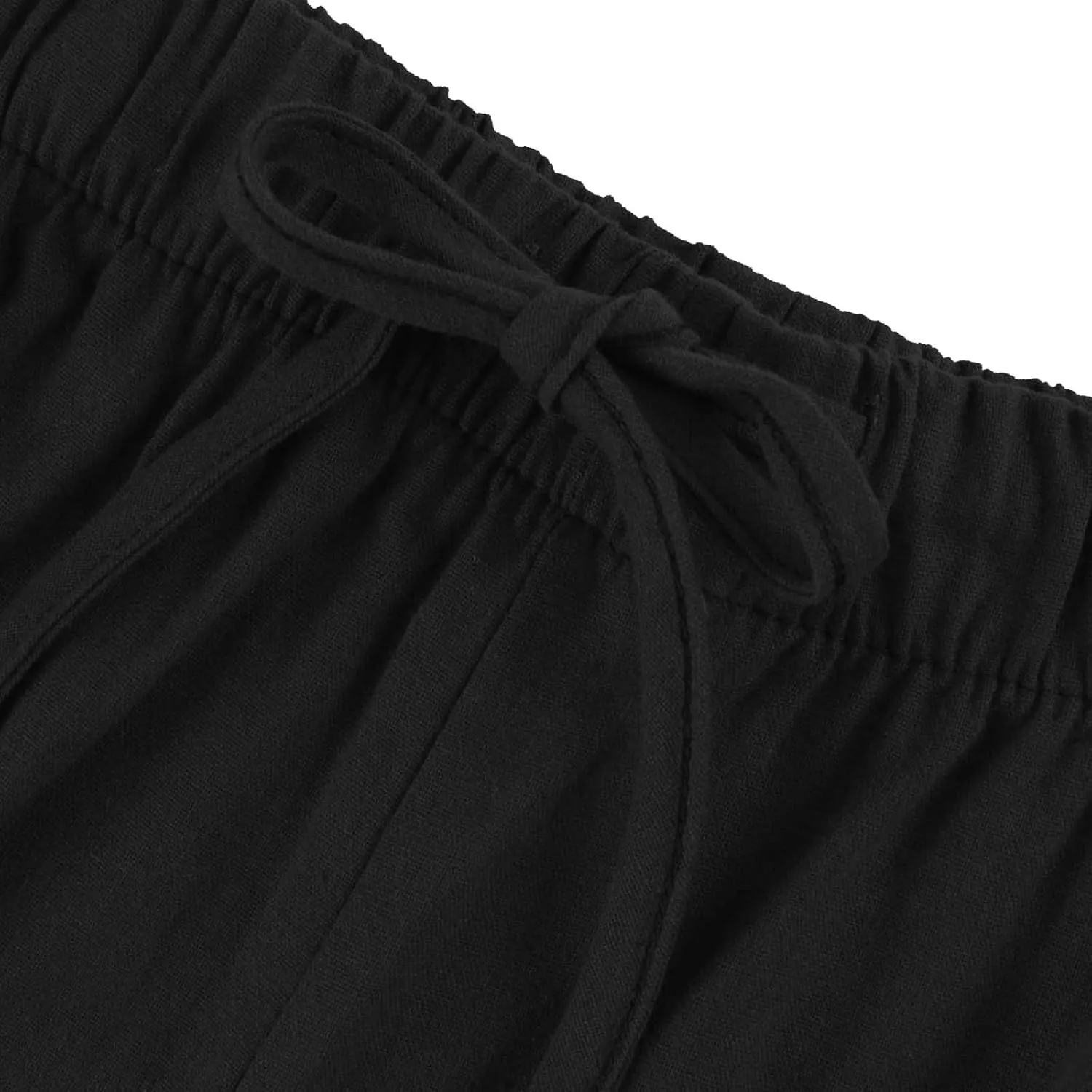 Sweatpants Women Trousers with Pockets Cotton Linen High Waisted Cargo, Travel Pants Wide Leg Summer Petite