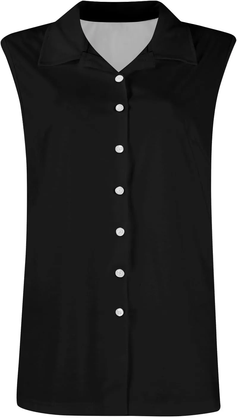 Tank Tops for Women V Neck Summer Outfits Collared Shirts Dressy Casual Loose Fit Top