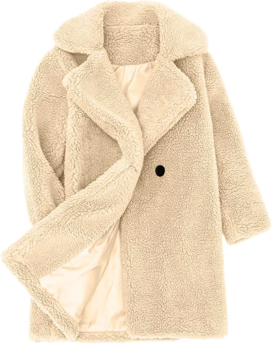 Toddler Kids Duffle Overcoat Winter Windproof Thicken Coat Jacket Warm Fleece Outerwear for Boys Girls Trench Coat