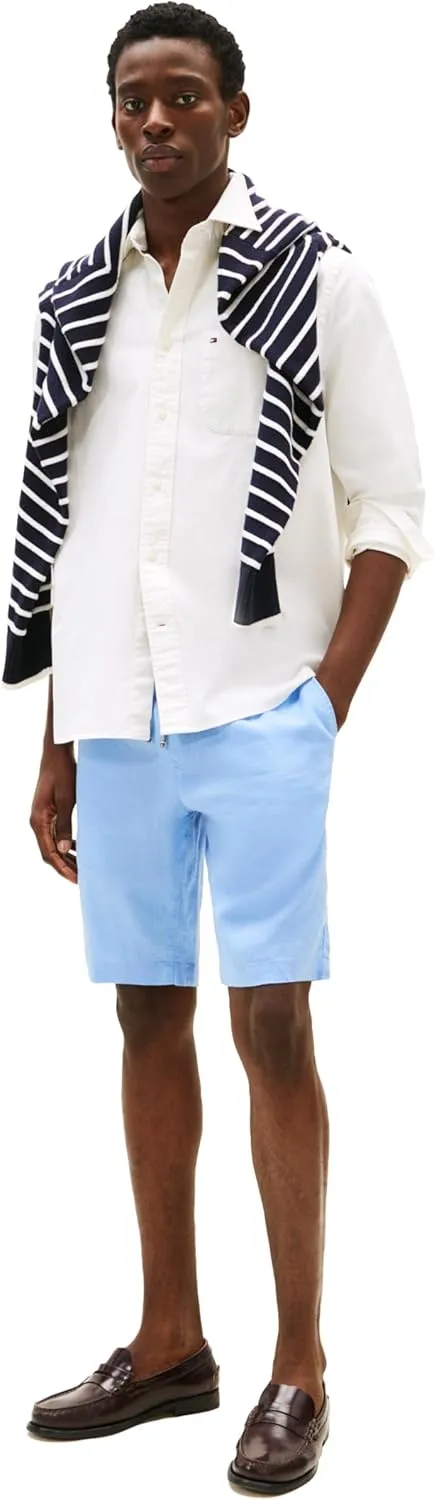 Tommy Hilfiger Men's Summer Linen Shorts 10 Inch in Relaxed Fit