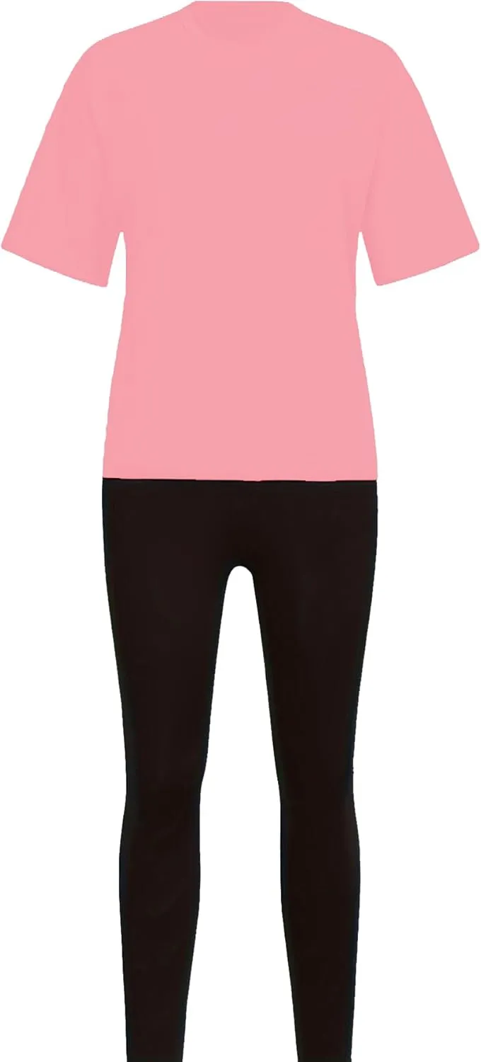 TOPONSKY Women Two Piece Workout Outfits Sports Long-Pants & Short-Top Sets