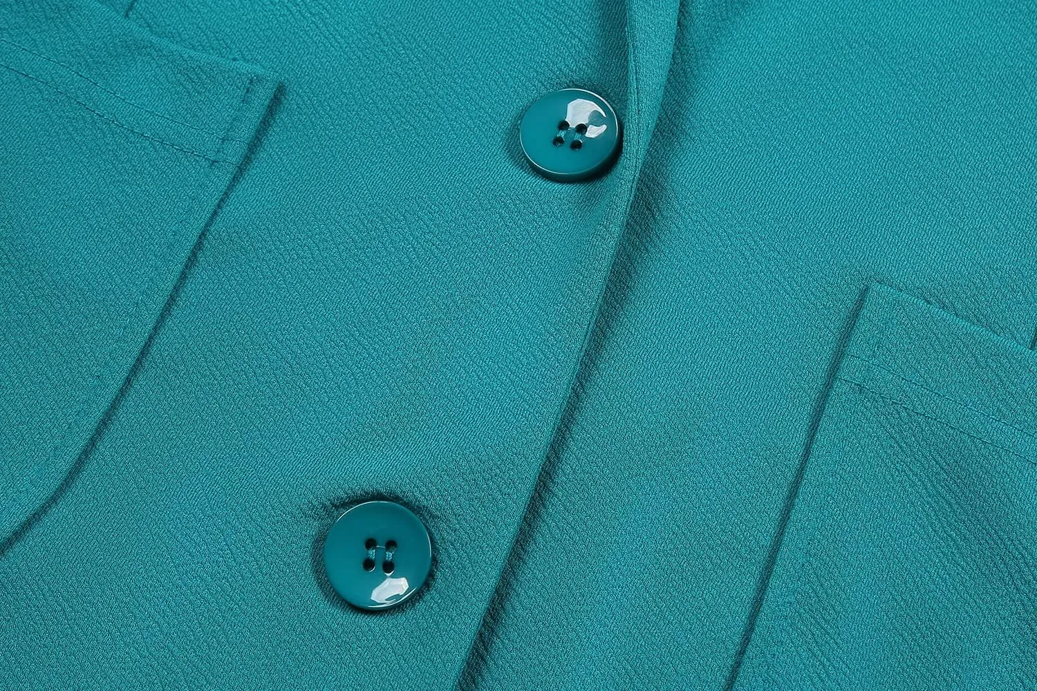 Unifizz Womens Casual Work Office Blazer Pockets Buttons Suit Jacket 3/4 Sleeve