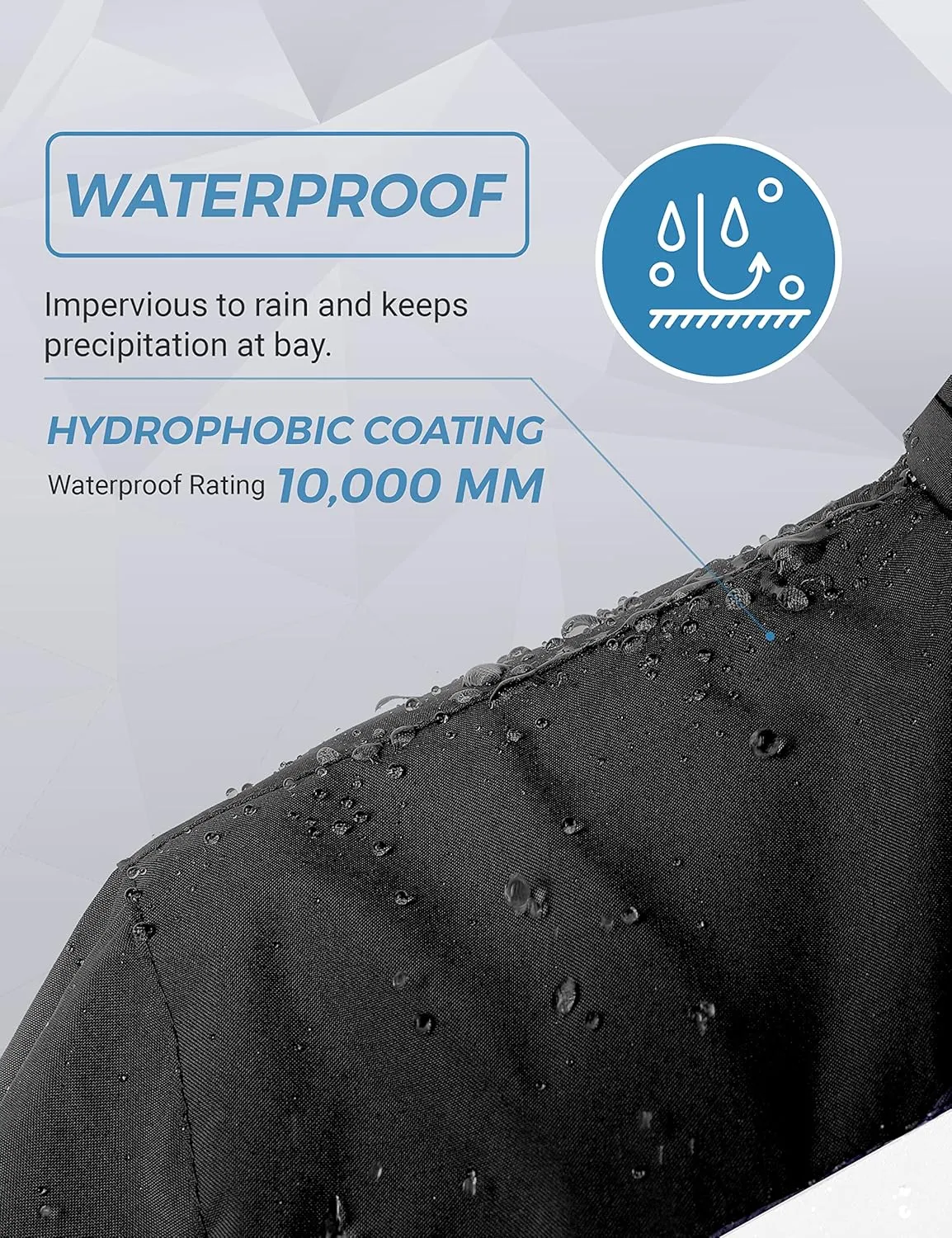 wantdo Men's Mountain Waterproof Ski Jacket Windproof Rain Jacket Winter Warm Hooded Coat