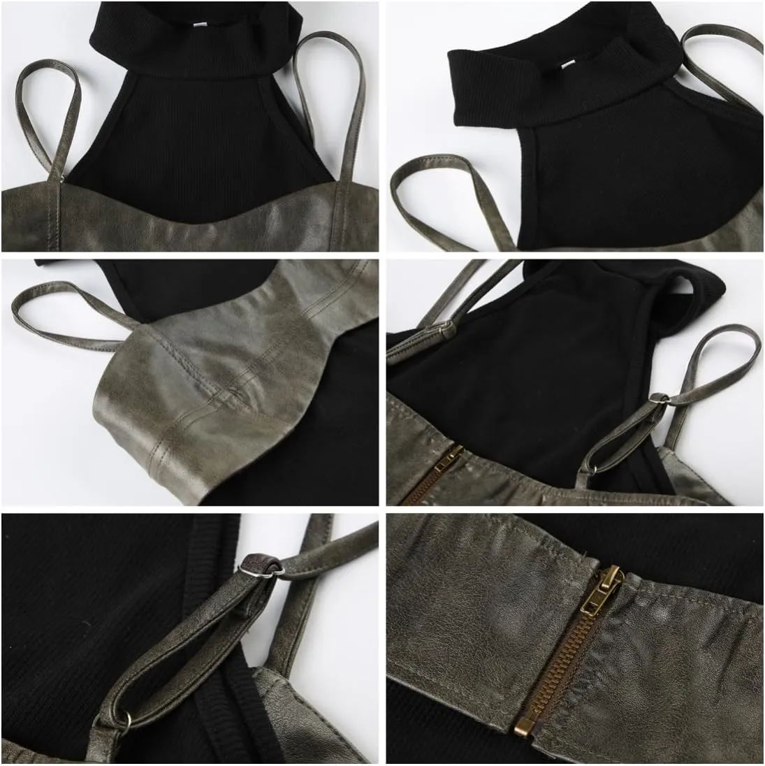 Women Gothic Crop Tank Top Sleeveless Camisole Tops Y2K Grunge Blouse Cami Shirt