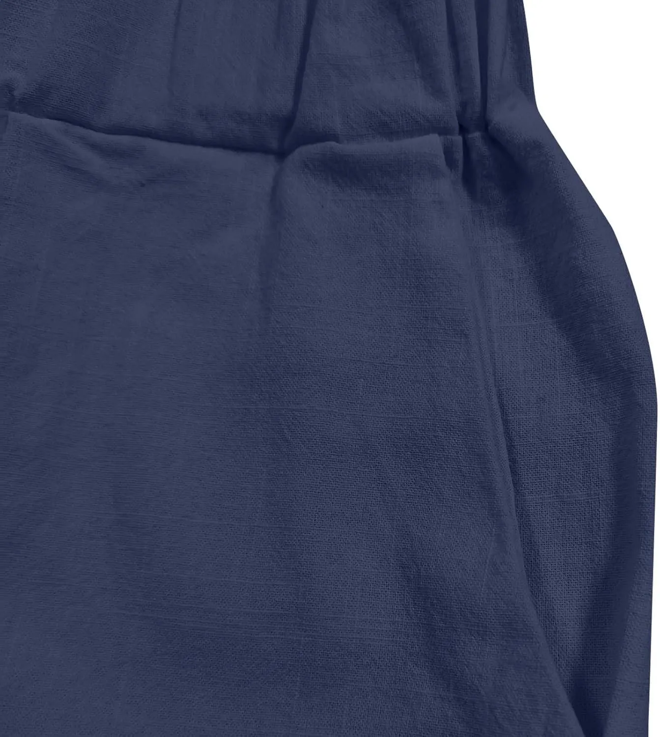 Women Linen Capri Pants Summer Casual Drawstring Elastic High Waist Pants Baggy Wide Leg Cropped Lounge Trousers