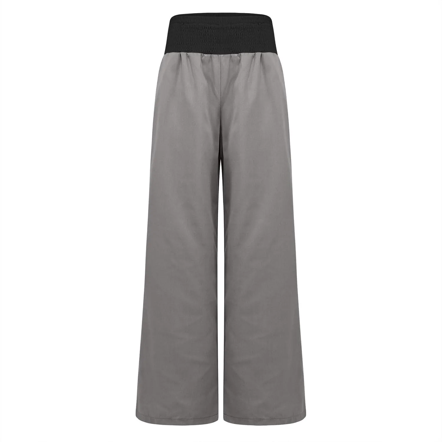 Women Summer Palazzo Pants High Waisted Cotton Linen Pant High Waisted Wide Leg Pants Boho Lounge Trousers