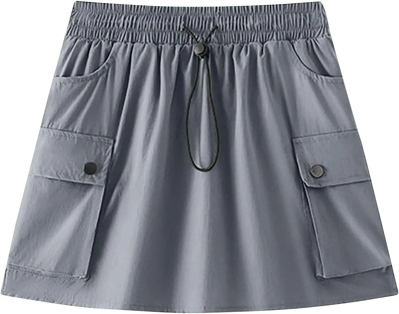 Women's Hiking Cargo Skort Skirt High Waisted Dressy Casual Workout Sport Skirt with Pockets Quick Dry Gym Shorts