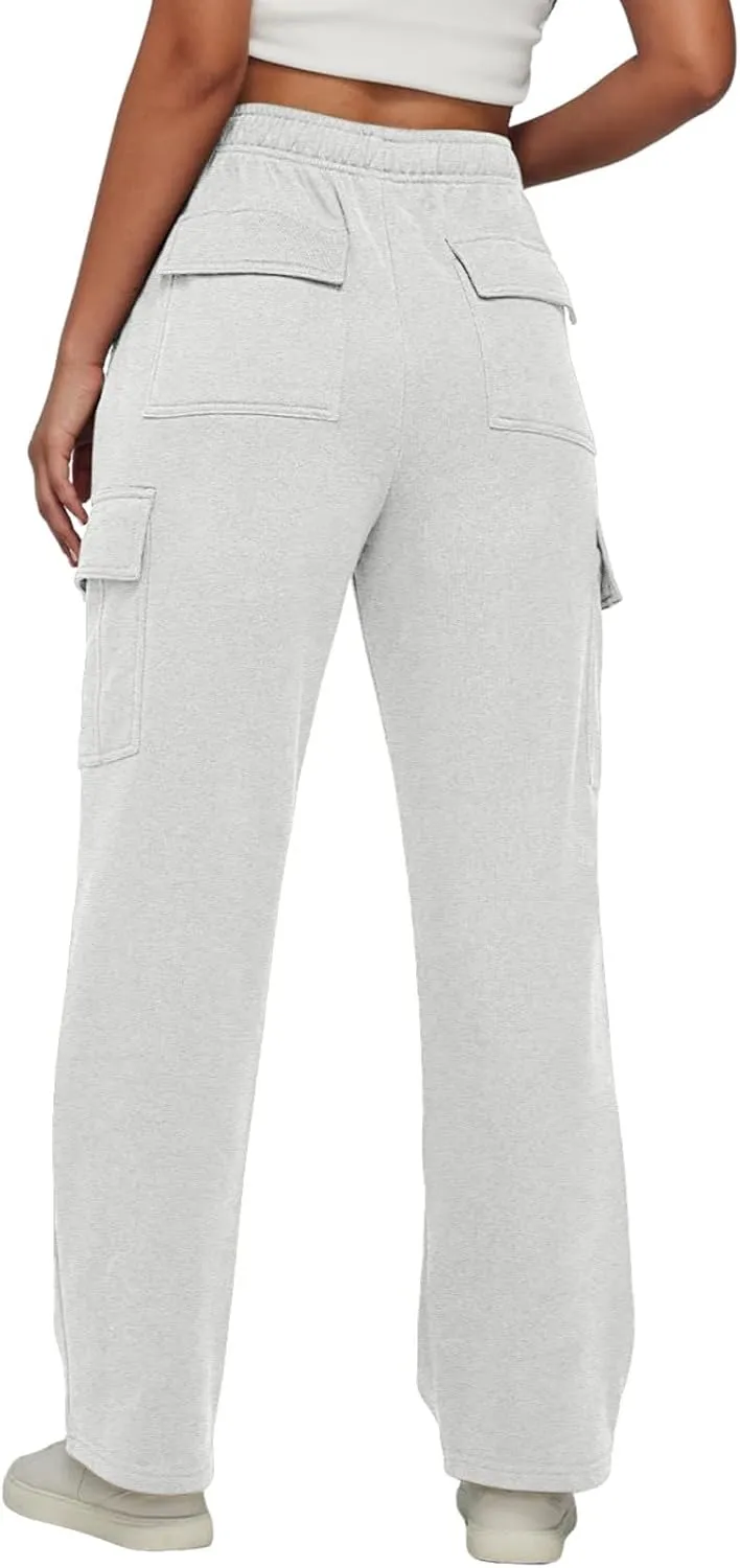 Women's Linen Blend Summer Letter Patched Pants Elastic Waisted Wide Leg Slim Fit Palazzo Lounge Pants