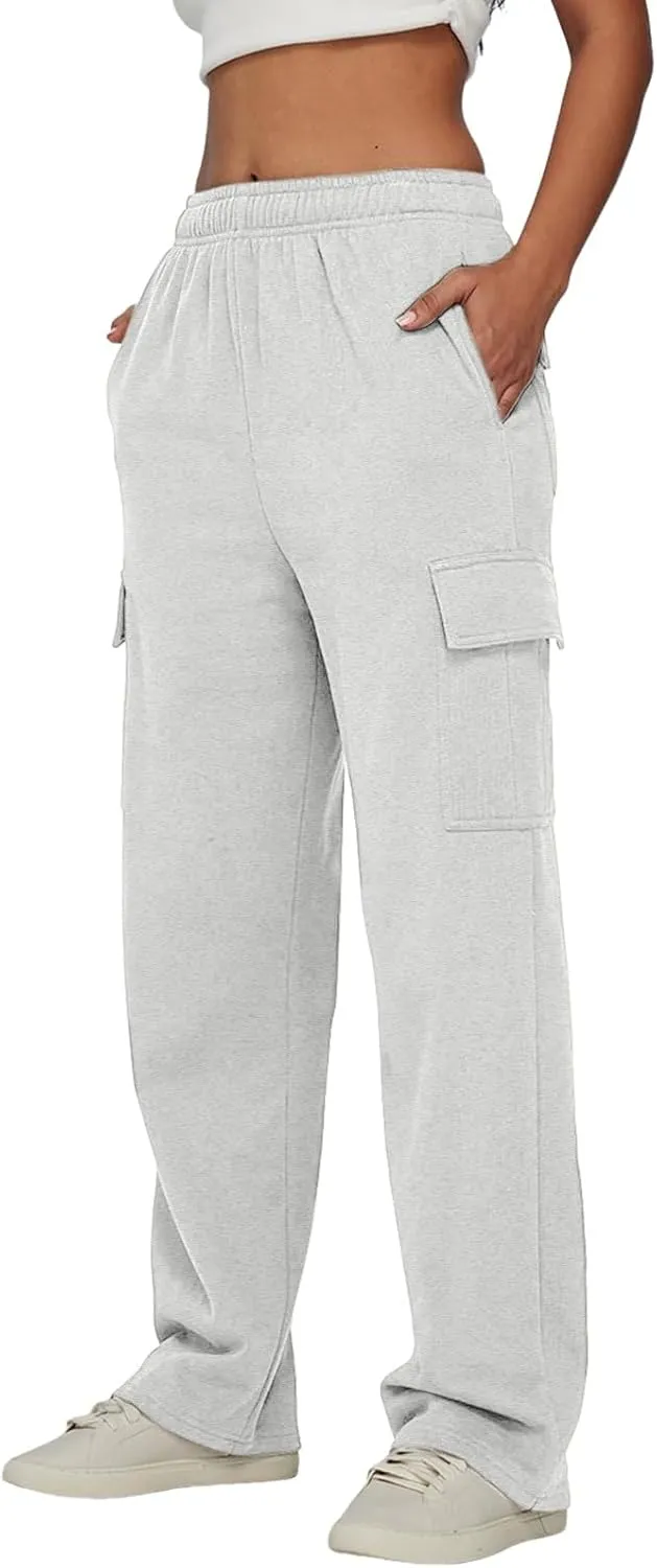 Women's Linen Blend Summer Letter Patched Pants Elastic Waisted Wide Leg Slim Fit Palazzo Lounge Pants