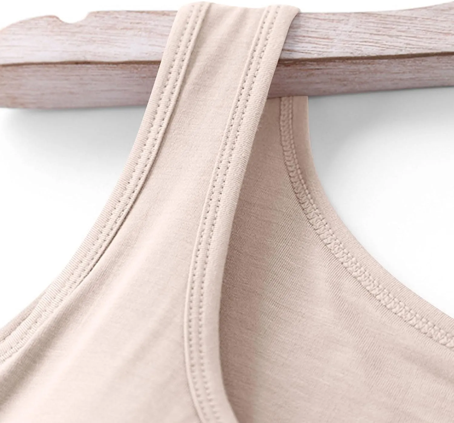 Women's Modal Tanks Tops with Built-in Bra Padded Yoga Camisole Crewneck Casual Pajama Top Sleeveless Summer Tees