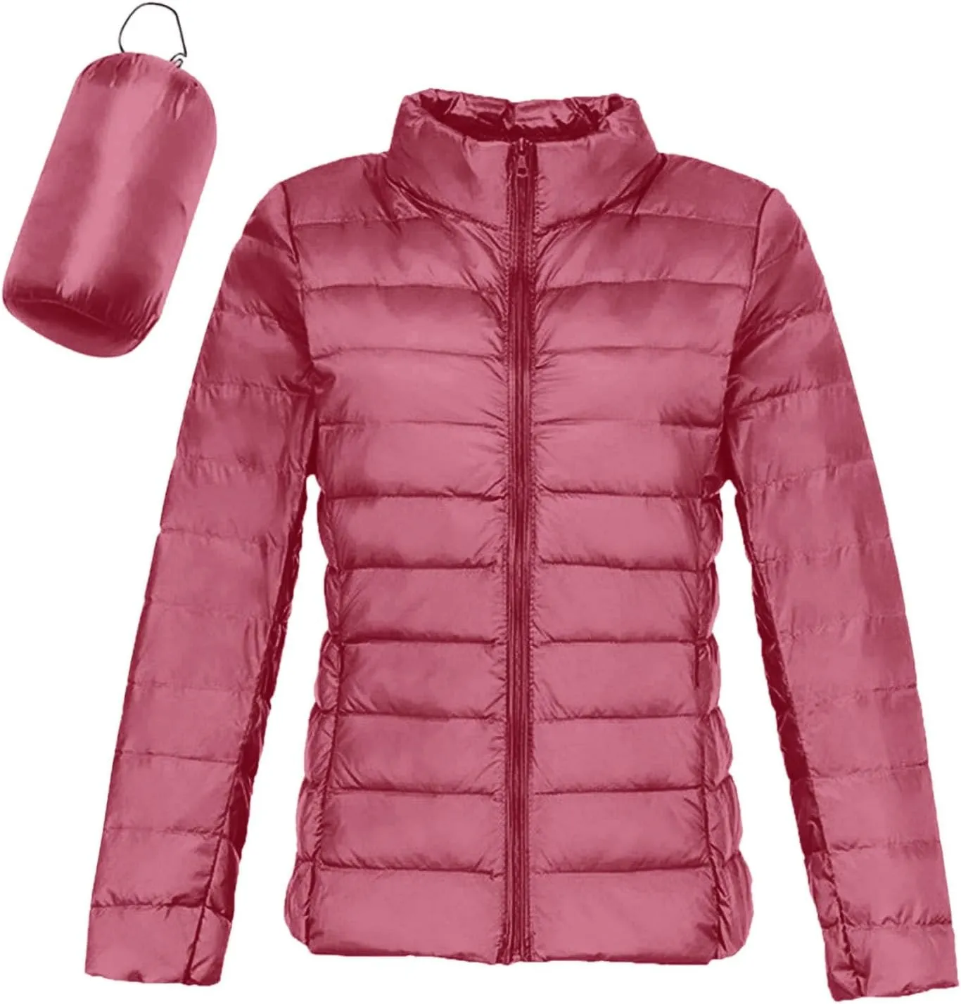 Womens Puffer Jacket 2025 Winter Warm Packable Down Jacket Lightweight Slim Fit Hooded Jacket Short Duck Down Coat