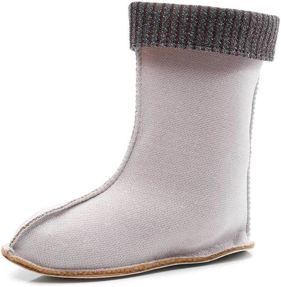Womens Rain Boots Tall Waterproof Knitted Lined Mens Grounded Footwear Booties Barefoot Shoes Casual Fall Mid Calf Rain Boots for Women,Waterproof Garden Womens Winter Boots