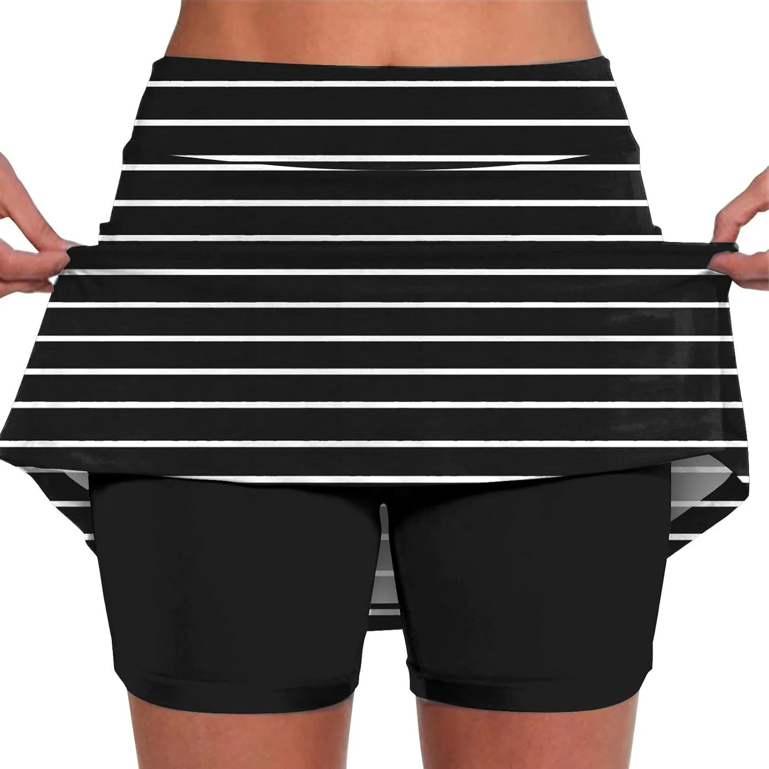Womens Skorts with High Waist Pockets Tummy Control Plus Size Athletic Sports Pants Skirt Casual Pants for Women