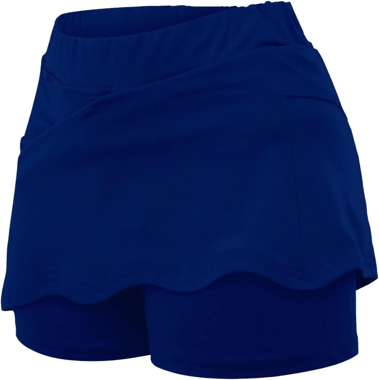 Womens Skorts with Pockets Summer Tummy Control Solid Yoga Shorts High Waist Baggy Casual Loose Fit Plus Size Skirt