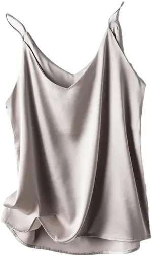 Women's Summer Slim V-Neck Short Temperament Inner Top One-Shoulder Camisole