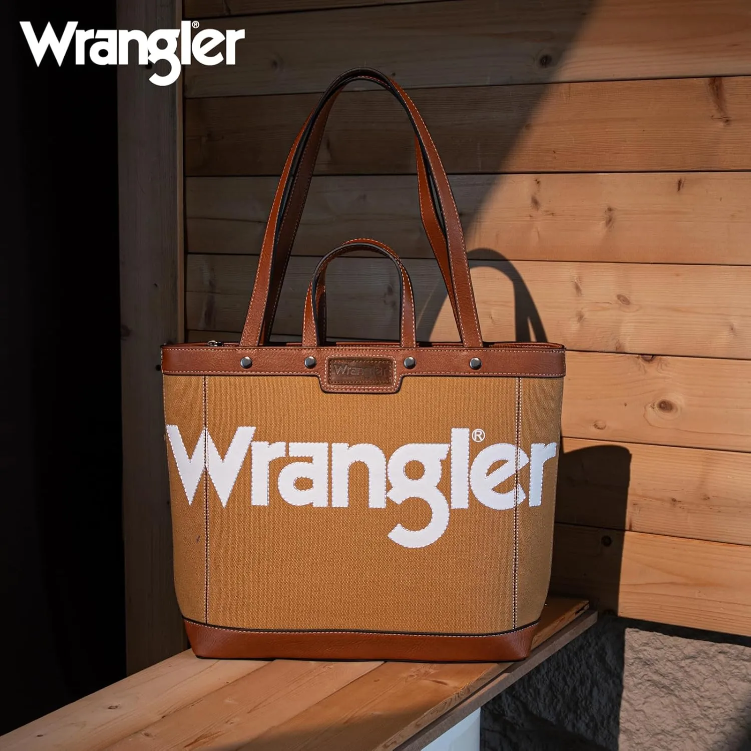 Wrangler Tote Bag for Women Vintage Top Handle Handbags and Shoulder Bag