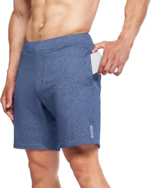 YOGA CROW Men's Swerve Yoga Training Shorts w/Non-Restrictive Inner Liner - 7" Inseam - Workout, Gym, Running, Training