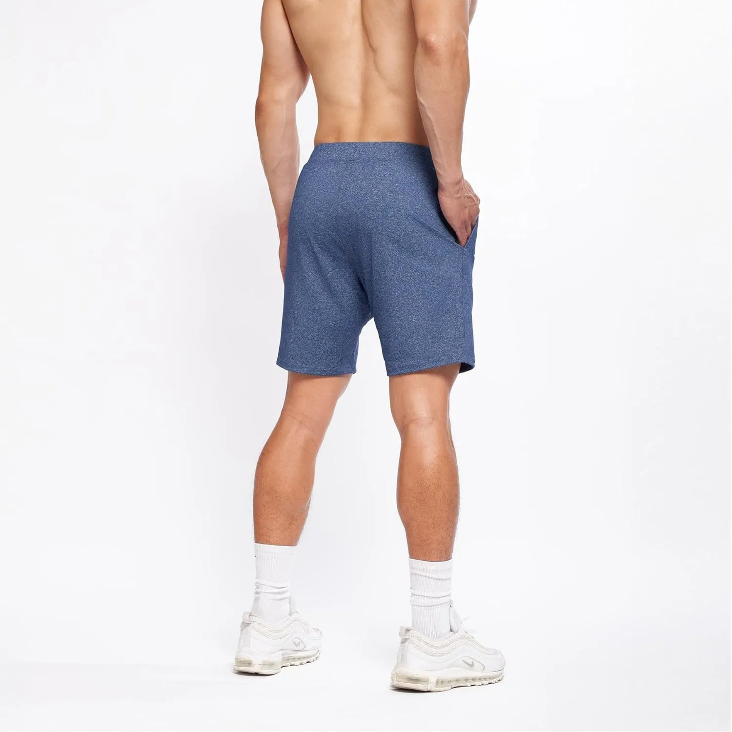 YOGA CROW Men's Swerve Yoga Training Shorts w/Non-Restrictive Inner Liner - 7" Inseam - Workout, Gym, Running, Training