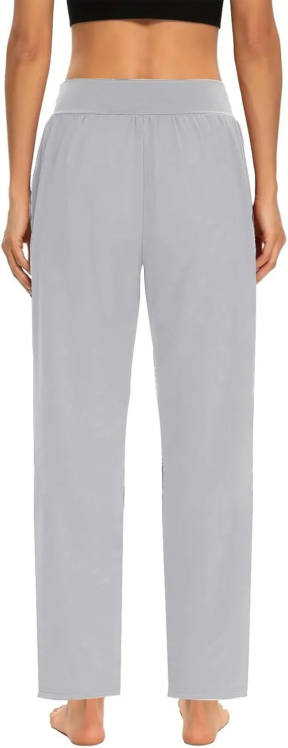 Yoga Pants for Women Casual Soft Stretch Yoga Sweats Pant Wide Leg Sweatpants High Waist Pajama Pants with Pocket