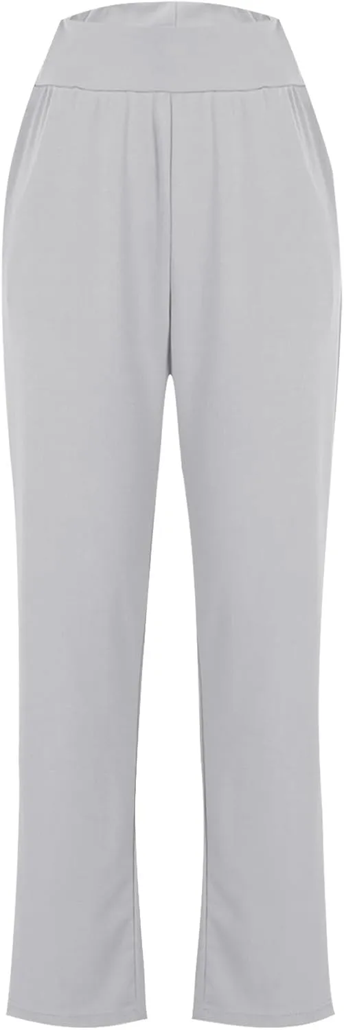 Yoga Pants for Women Casual Soft Stretch Yoga Sweats Pant Wide Leg Sweatpants High Waist Pajama Pants with Pocket