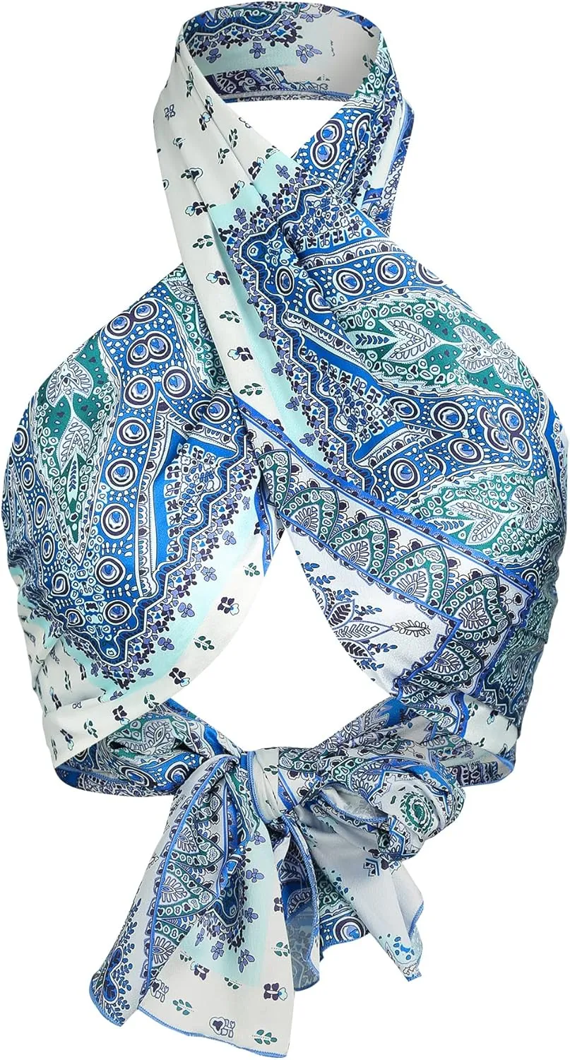 ZAFUL Women's Bohemian Bandana Criss Cross Sexy Boho Halter Wrap Crop Top