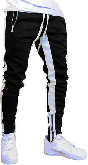 ZYXTIM Big and Tall Men Cargo Jogger Sweat Pants Slim-Fit Basic Active Casual Tapered Sweatpants with Pockets