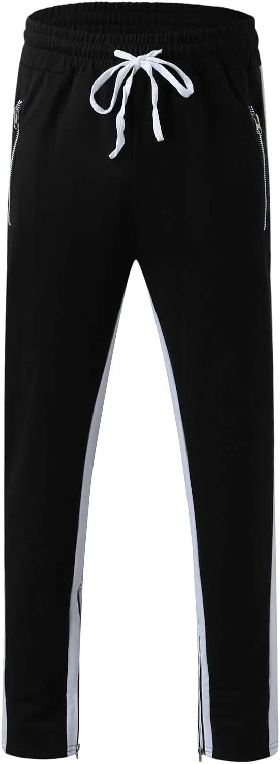ZYXTIM Big and Tall Men Cargo Jogger Sweat Pants Slim-Fit Basic Active Casual Tapered Sweatpants with Pockets