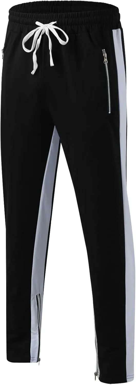 ZYXTIM Big and Tall Men Cargo Jogger Sweat Pants Slim-Fit Basic Active Casual Tapered Sweatpants with Pockets